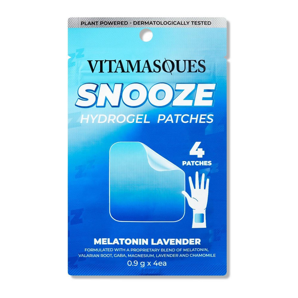 Photos - Shower Gel Vitamasques SNOOZE Melatonin+Lavender Vitamin Hydrogel Face Patches - 4pk