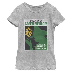 Girls Wicked: For Good Elphaba Beware of the Green Menace T Shirt - 1 of 4