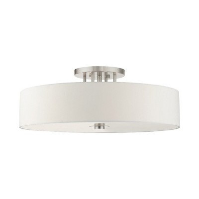 Livex Lighting Meridian 6 - Light Semi-Flush Mount in  Brushed Nickel