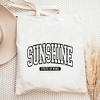 City Creek Prints Varsity Sunshine State Of Mind Canvas Tote Bag - 15x16 - Natural - 2 of 2