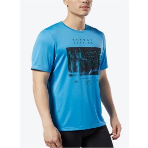 Reebok Mens RE Run Crew Graphic T-Shirt - 1 of 2