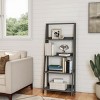 Hastings Home Freestanding Ladder Bookcase, Gray - 2 of 4