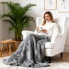 SUGIFT Heated Blanket Throw Blanket - Fast Heating Electric Blanket, Soft Flannel Heated Throw, Warm Gifts for Grandma (59"x71", Gray) - 2 of 4