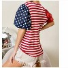 Women's American Flag Stars and Stripes Sequin Sleeve Top - BiBi M - 4 of 4