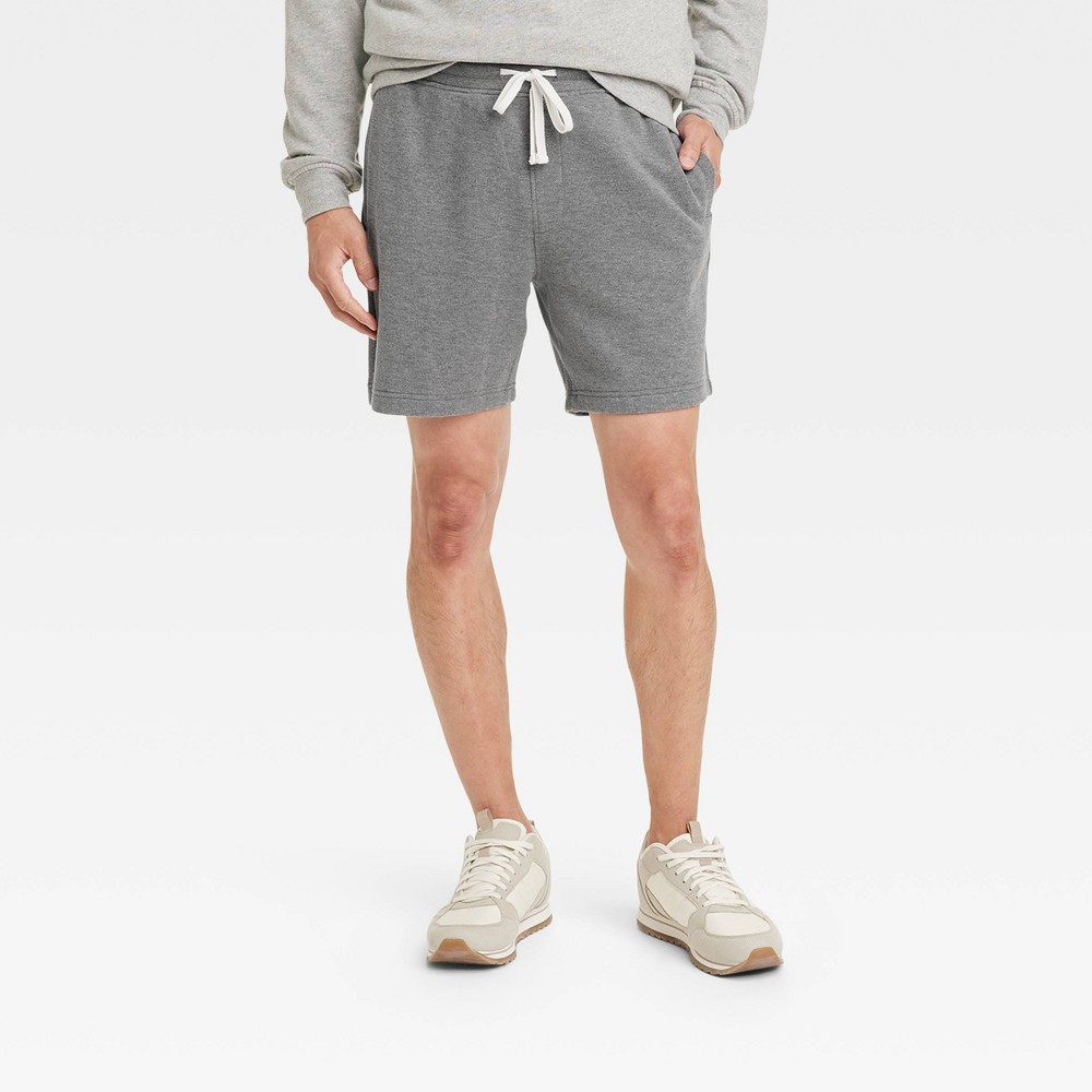 Men's 7"" Elevated Knit Pull-On Shorts - Goodfellow & Co™ Heathered Gray XL -  89034182
