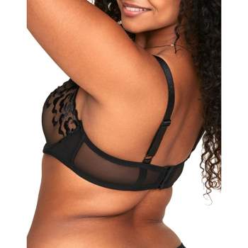 Curvy Couture Women's Plus Sheer Mesh Full Coverage Unlined Underwire Bra  Appletini 38G