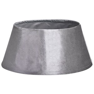 Northlight 22" Silver Velvet Christmas Tree Collar - 1 of 4