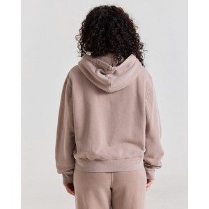 Samii Ryan | Stone Wash Zip Up Hoodie, Taupe, Large, 4 - 1 of 4