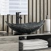 ELECWISH Bathroom Artistic Tempered Glass Vessel Sink with Faucet and Pop-up Drain - 2 of 4