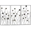 Set of 3 Metal Floral Wall Decors with Capiz Accent Black - Olivia & May: Indoor Vertical Botanical Artwork, Nautical Style - 4 of 4