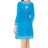 LA LEELA Women's Summer Loose Holiday Mini Beachwear Dress Flowy Short Fashion Bathing Suit Cover Ups - 2 of 4
