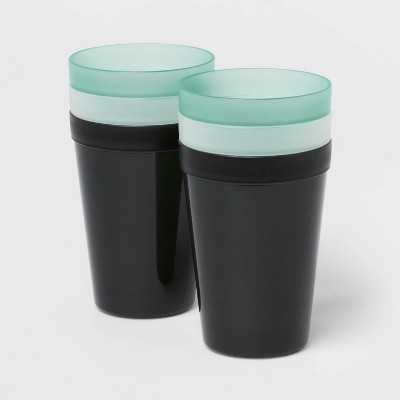 16oz Plastic 3pk Reusable Coffee Cup Assorted Designs - Room Essentials™ :  Target