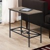 FONTOI End Tables Long Rectangular with Metal Frame Lower Decorative Shelf Side Table for Living Room Daily Essentials Placement, Brown, 27"*15"*4" - 2 of 4
