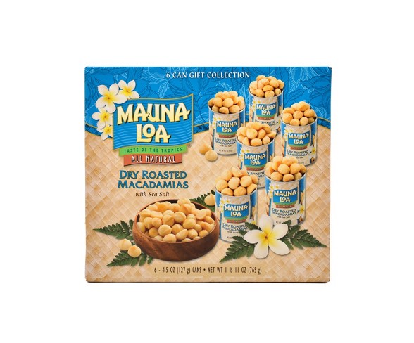 Mauna Loa Dry Roasted Macadamia's 6-4oz cans
