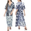 HAPPY BAY Women's Summer Batik Caftan Long Loungewear Dashiki House Dress with Pockets Sleepwear for Women Nightgown plus size - 4 of 4