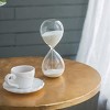 GlasFlength Decorative Objects Hourglass Decor 30 Minute Hourglass Vintage Hourglass Table Desk Decor for Living Room, White, 6"*3"*8" - 4 of 4