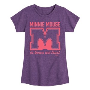 Girls' - Disney - Minnie Mouse Fitted Short Sleeve Graphic T-Shirt - 1 of 4