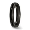 Black Bow Jewelry 4mm Black Plated Stainless Steel Polished Domed Band - 4 of 4