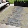 Pewter Silver And Gray Abstract Washable Indoor Outdoor Area Rug - 2 of 4