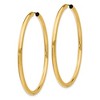 Black Bow Jewelry 3mm x 55mm 14k Yellow Gold Polished Endless Tube Hoop Earrings - 2 of 4