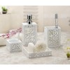 Creative Scents Mirror Janette White 4 Piece Bathroom Accessories Set ...