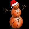 Men's Design By Humans Christmas Basketball By NekoShop T-Shirt - 2 of 4