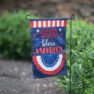 Patriotic God Bless America Applique Garden Flag - 1 of 4