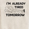 Boys' - Peanuts - Tired Tomorrow Graphic Long Sleeve Fleece Sweatshirt - 2 of 4