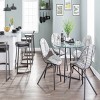 Syemin Dining Chairs Wired Contemporary Chair Barstool Set of 2 Dining Barstools Bar Stools Dining Room Chairs, Gray, 25.5"*19.25"*36" - 2 of 4
