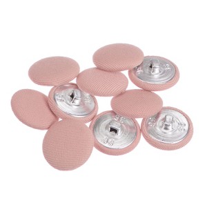 Unique Bargains Round Metal Sewing Cloth Covered Button 10 Pcs - 1 of 4