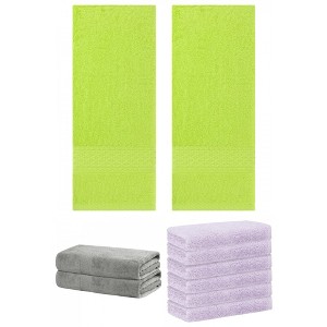 REGALWOVEN Absorbent Solid Bath Hand Face Cloths Cotton Towels 3 Piece Sets - 1 of 4