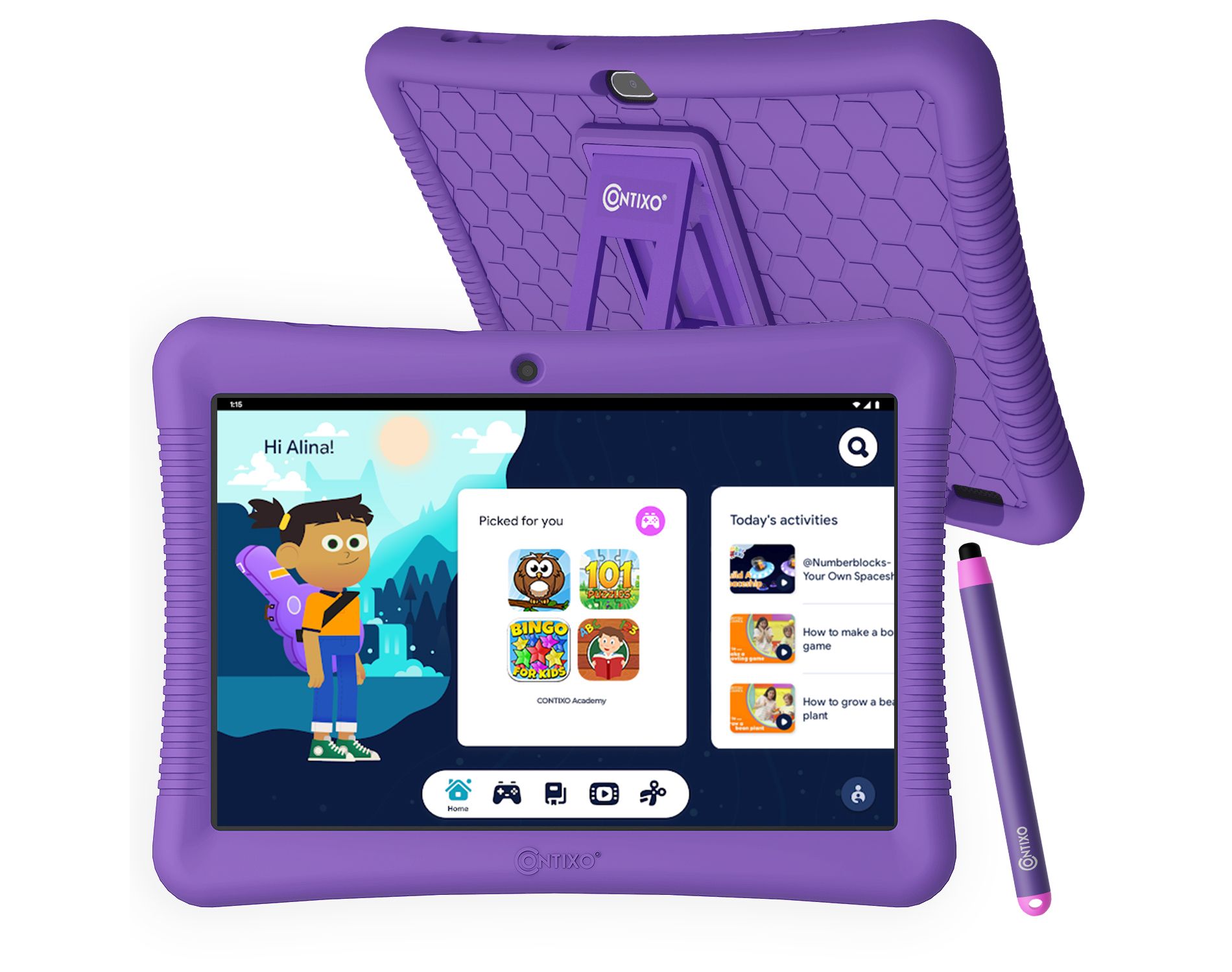 Contixo K102 10” Kids 32GB Android Tablet –with 80 Disney eBooks, Parental Controls, Stylus, Kid-Proof Case with Kickstand & Educational Apps