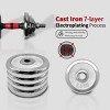 SEVOBAL Adjustable Dumbbell Set 3 in 1 Dumbbell Barbell Metal Connecting Rod Chromed Weights Hardcover Gift Box Home Gym Exercise Training Equipment - 4 of 4