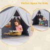 Costway Kid's Play Tent Toddler Playhouse Castle Solid Wood Frame with Washable Mat Orange/Pink - 4 of 4