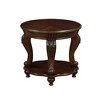 NicBex 22" Retro Round End Table,Solid Wood Sofa Side Table with Shelf, Living Room Corner Table Easy Assemble, Cherry - 4 of 4