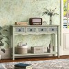 Costway Farmhouse Console Table 48'' Entryway Table with 2 Drawers & Open Storage Shelf - 2 of 4