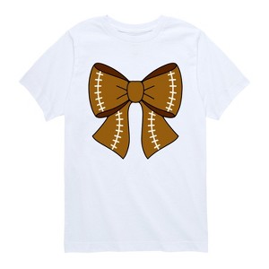 Boys' - Instant Message - Football Bow Short Sleeve Graphic T-Shirt - 1 of 4