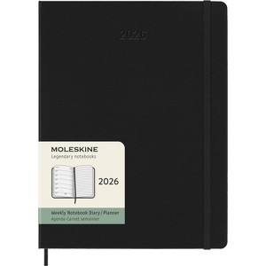 Moleskine 7.5"x9.75" 2026 12 Months Weekly Notebook XL Black Hard - 1 of 4