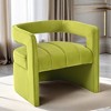 24.25'' Velvet Modern Accent Chair Fully Upholstered with Ribbed Detail and Luxury Design - 2 of 4