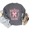 Simply Sage Market Women's Coquette Pink Homebody Club Long Sleeve Garment Dyed Tee - 3 of 4
