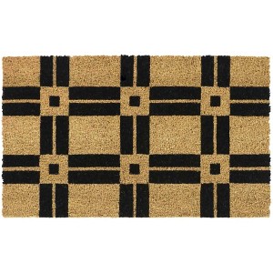 Balta Rugs 1'5"x2'5" Black Classic Geo Natural Papilio Coir Doormat - 1 of 4