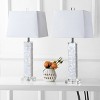 28.5" (Set of 2) Noelle Seashell Table Lamp (Includes LED Light Bulb) White - JONATHAN Y: Modern Resin Crystal Base, Linen Shade - 3 of 4