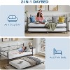Twin daybed with Trundle, Metal Twin Daybed and Trundle Set, Day Bed Sofa Bed Frame with Steel Slat Support, Multifunctional Daybed Frame - 4 of 4