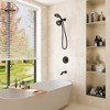 CASAINC 5 inches Wall Mounted Dual Head Shower System with Tub Spout, Brushed Gold - 2 of 4