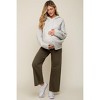 Pinkblush Grey Mixed Knit Maternity Hooded Sweater - 4 of 4