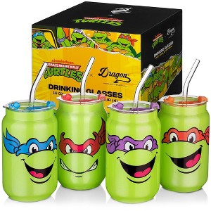 Dragon Glassware x Teenage Mutant Ninja Turtles 16 oz Drinking Glasses Set of 4 - 1 of 4
