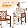 VINGLI Outdoor Dining Chairs, Wooden Patio Chairs with Comfortable Backrest, Solid Wood Patio Dining Chair Garden Chairs for Yard, Front Porch Deck - 3 of 4