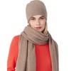 Style Republic 100% Pure Cashmere Women's Knitted Scarf - Nougat - 2 of 2