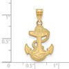 Black Bow Jewelry 14k Yellow Gold Navy Midshipmen NCAA Large Pendant - 2 of 3