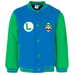 SUPER MARIO Nintendo Varsity Bomber Jacket Little Kid to Big - 1 of 4